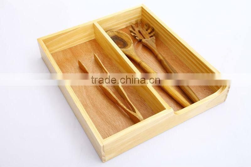 100% recycled bamboo kitchen cultery storage tray