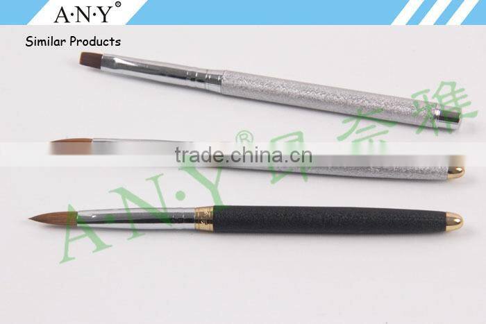 ANY Nail Art Beauty Care Metal Handle Flat Head Nail Brush UV Gel Nails