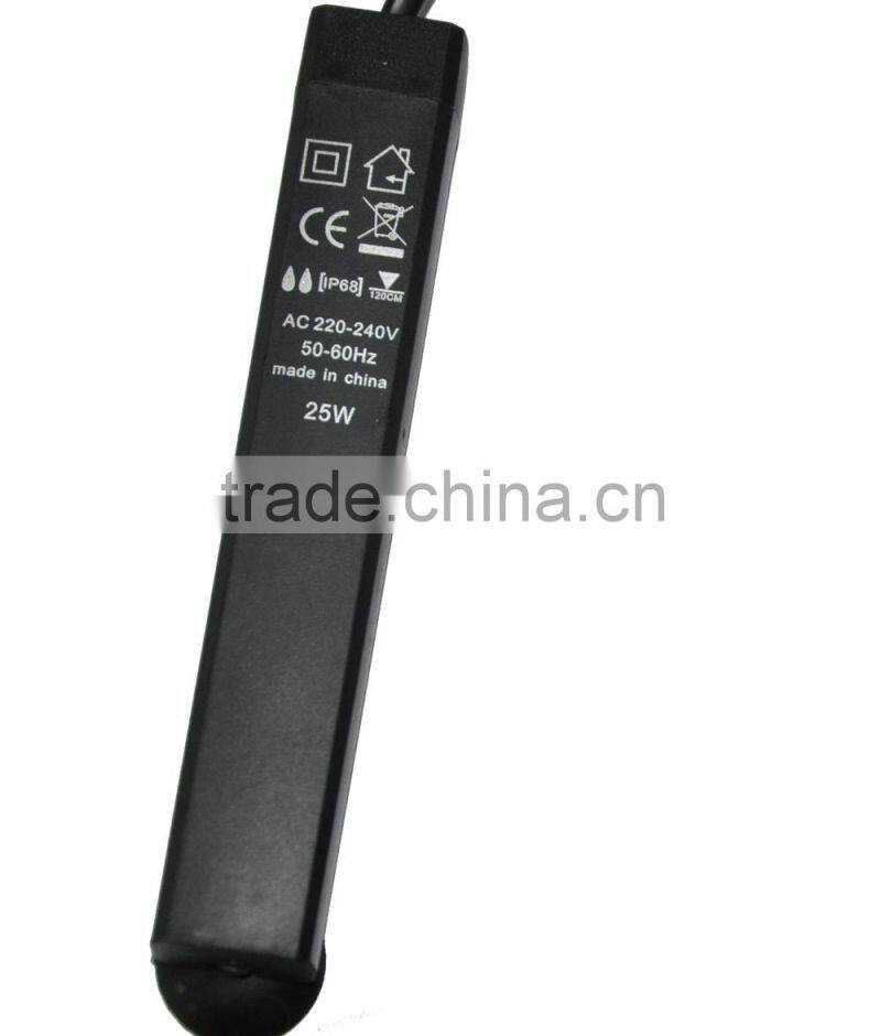 China hot sale fish tank accessory 25w 12v aquarium mini heater
