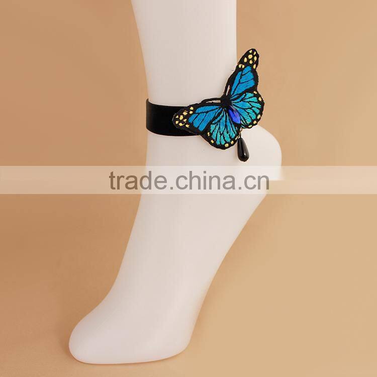 good quality gothic fancy butterfly anklet