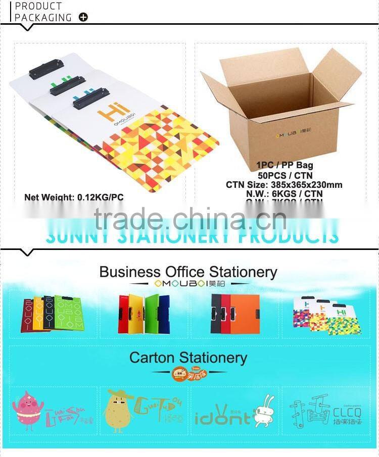 Eco-friendly PP Printed Hanging Menu File Clip Board
