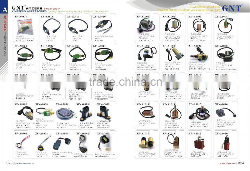 excavator parts PC200-8 main pump solenoid valve