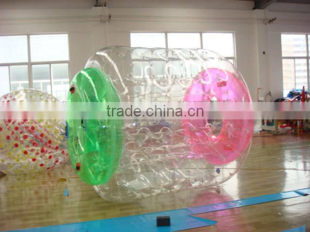 14 Years Guangzhou PVC or TPU inflatable water roller ball Water play Equipment