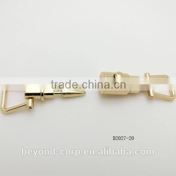 Elegant metal lock connector for lady's handbag or belt interlock buckle