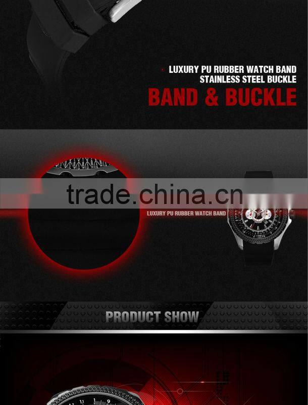 2014 WEIDE Original Diver Watch Unique Design JAPAN Men Quartz Watch Luxury Sports Military Watches Complete Calendar