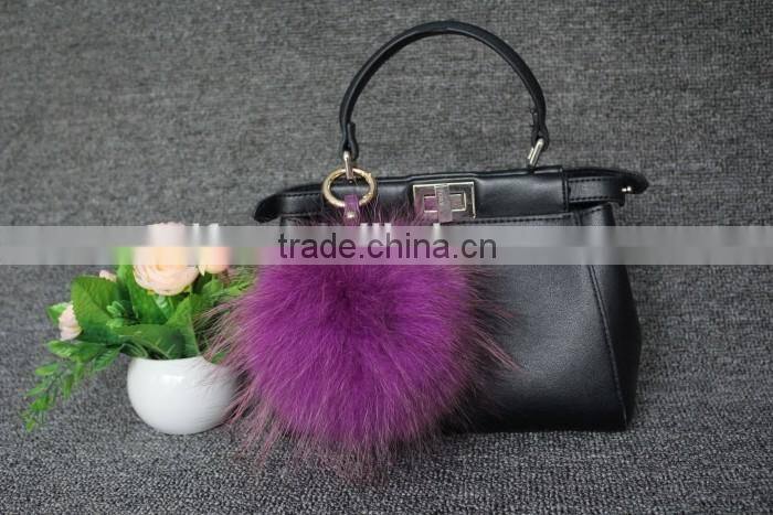 Nice Fur Fashionable Raccoon Fur Ball Fur Keyring