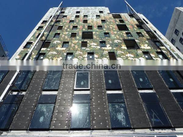 Exterior Curtain Wall Glass Colored Tempered Glass For Building
