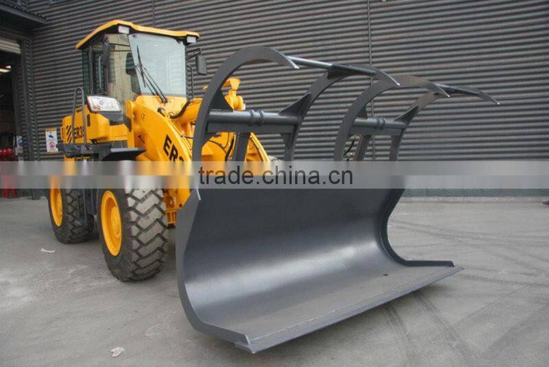 SZM ZL-16 Farm Front end wheel loader with wood grabble for japanese tractor