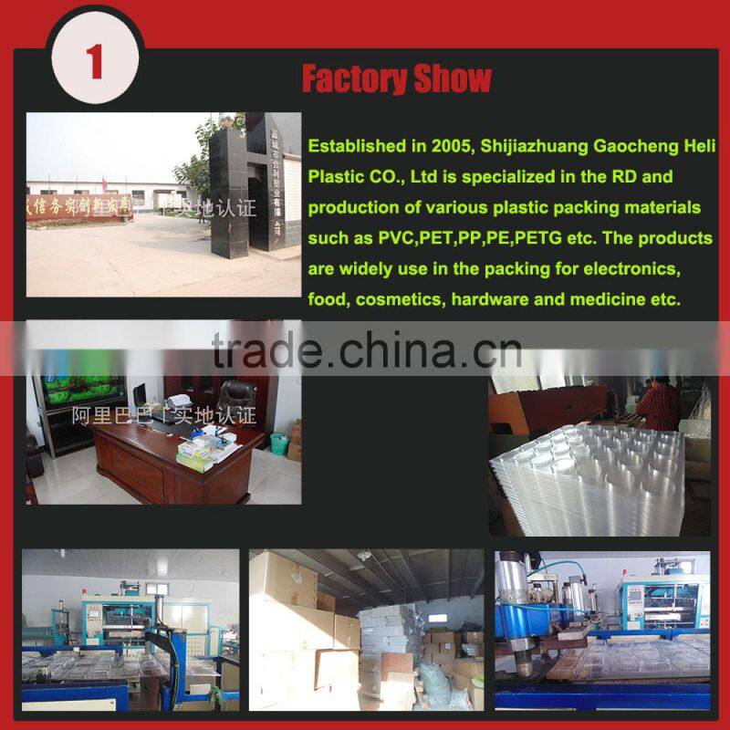 disposable blister lip gloss plastic tray