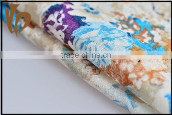 NEW PRODUCTS viscose linen flower rose pattern floral dress fabric