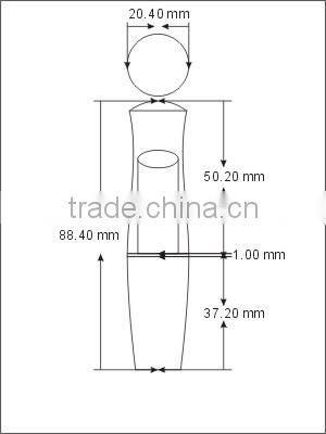 Gradient cap black unique lipstick tube container