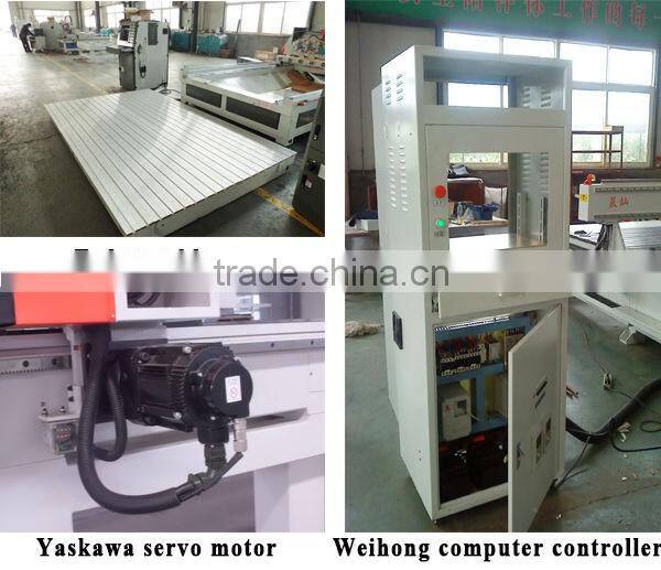 4 Axis CNC Wood Engraving Machine with 8 Rotaries, 2.2KW Spindles, Servo Motor Drive