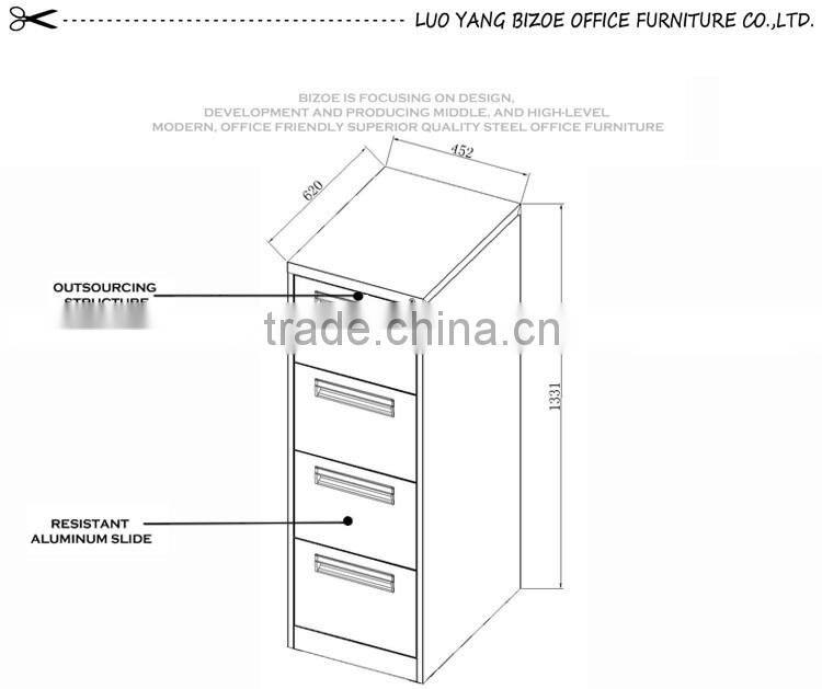 Popular steel office furniture filing cabinet