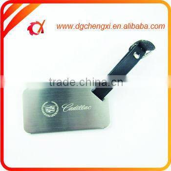 Custom Black Printed Golf Bag Tag Whith Lesther Strape