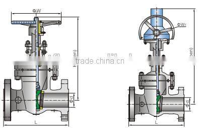 class900 rising stem cast steel gate valve