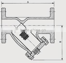 flange end DN50-DN1400 ductile iron y strainer