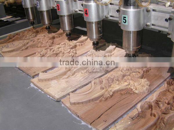 2015 hot new products multihead 3d wooden door design cnc router machine