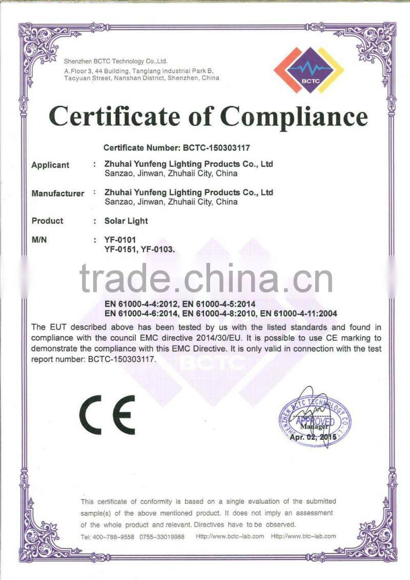 2014 new design high lumensolar led garden light with PIR sensor solar LED bollard light