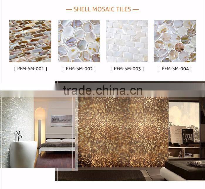 Hot Sale Luxury Triangular Random Mixed Color Spell Shell Mosaic Tiles