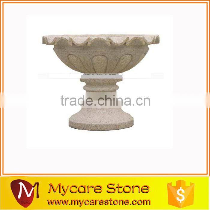 Chinese stone garden decoration pot, stone flower planters