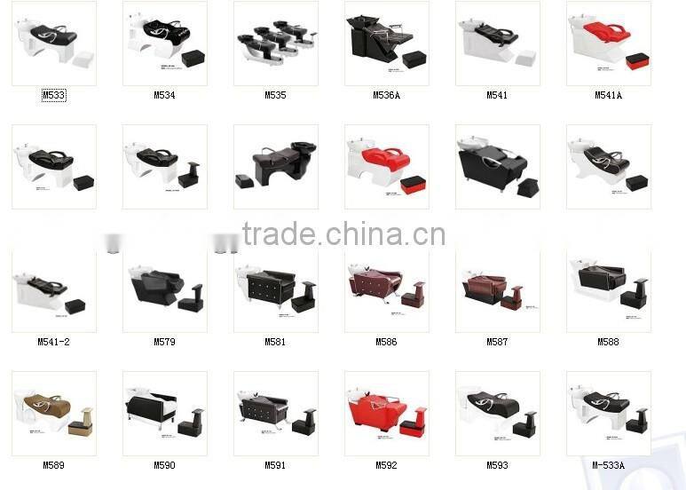 silver synthetic leather salon shampoo chair M521