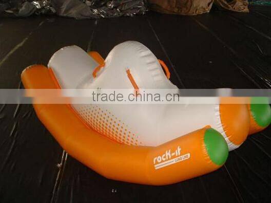 Commercial grade on water floating Inflatable rocker water games toys