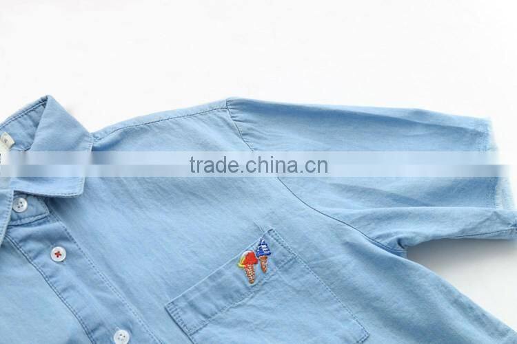 Wholesale Women Blouse Top 2016 Latest Lady Fashion Denim Shirts