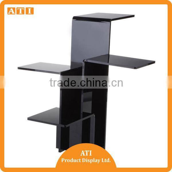Hongkong supplier 3 steps clear round acrylic makeup products display riser