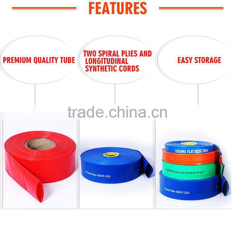 High strengthen PVC layflat hose