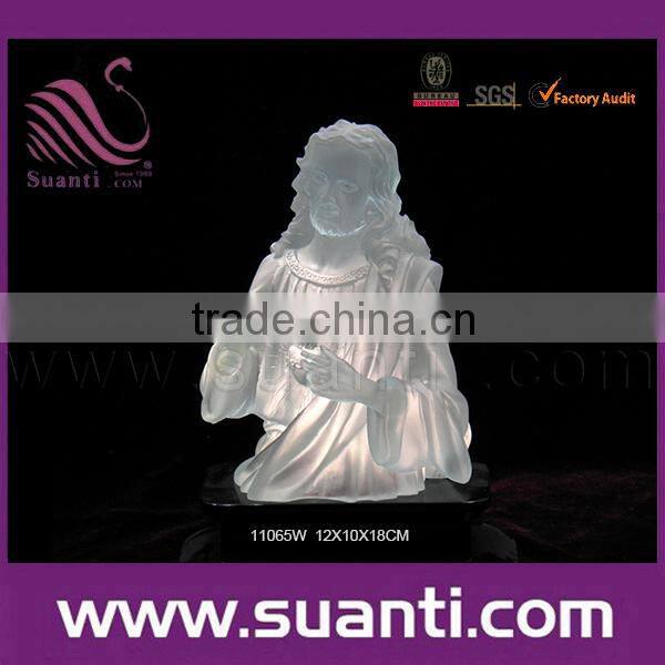 high quality transparent polyresin religious statue