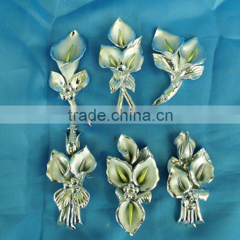 porcelain silver calla flower