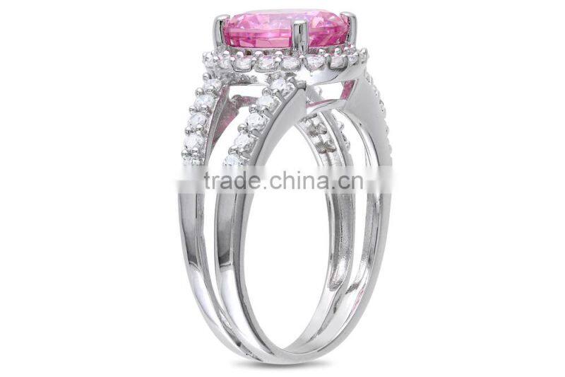 925 sterling silver pink gemstone jewelry rings