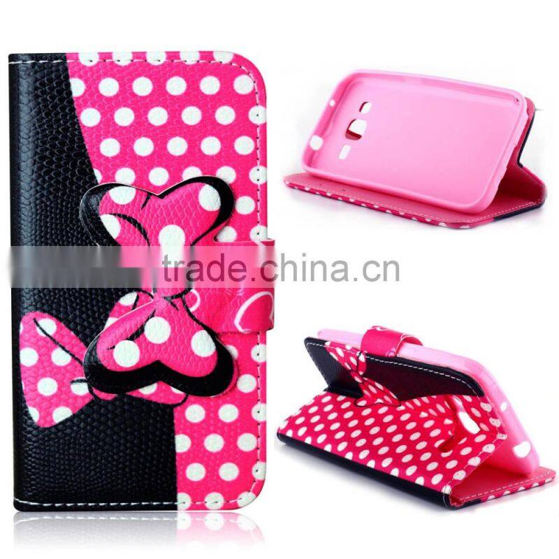 Mobile phone leather case for Samsung G360 high quality pu case