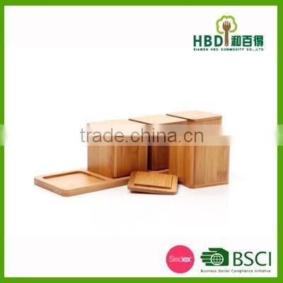 Wholesale Unique Kitchen Storage Box Bamboo Salt Box