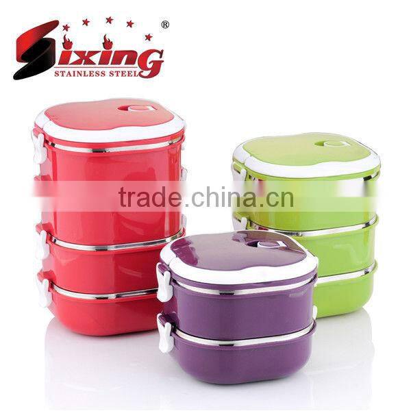 Various Color Stainless Steel Square Locked Lunch Box