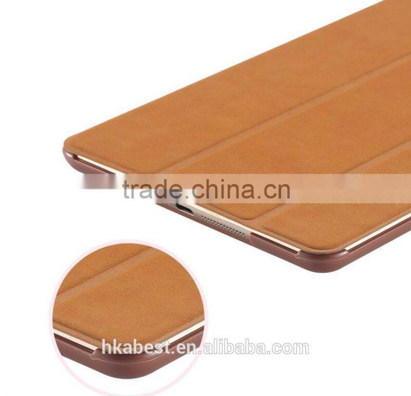 IFC002 Super Slim Smart cover case for apple ipad air 2 case/ ipad 6 case,ultra flip leather stand cases,can print custom logo