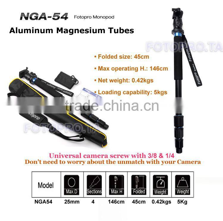 Fotopro NGA-54+502Q 25mm leg aluminium monopod