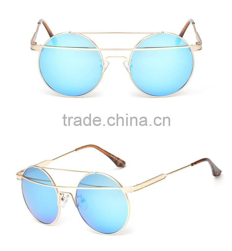 good price and high quality alloy frame round fashion sunglasses for woman