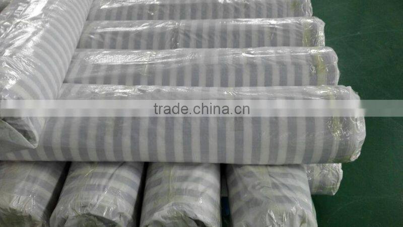 Blue and white striped HDPE tarpaulin plastic cover sheet lona