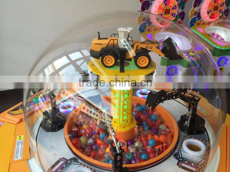 Family excavator game machine Family games attractive excavator grab prize vending machine coin pusher game machine