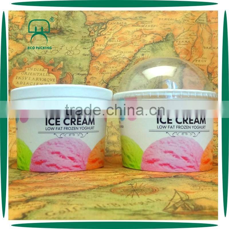 Custom printing 12 oz cheap yogurt cup with dome lid