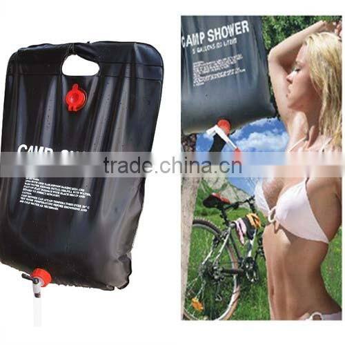 2016 New Arrival Camping Hiking Solar Heated Camp Shower Bag 20L Outdoor hanging Shower Water Bag H9437