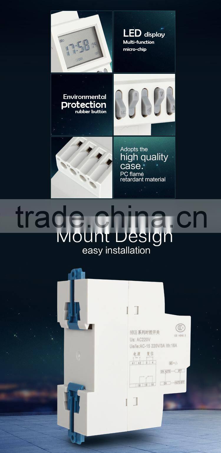 CHANDOW NKG-5 220v timer switch multichannel 1sec~168h