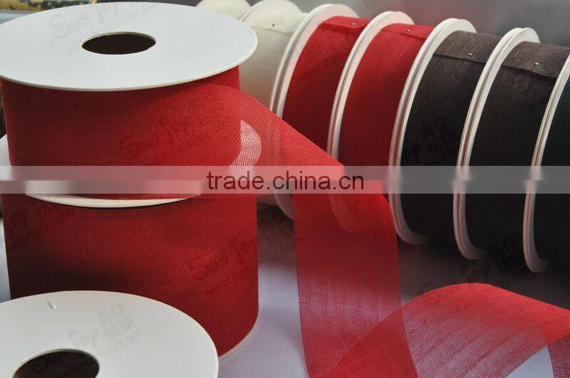 25 mm cotton polyester Voile color ribbon