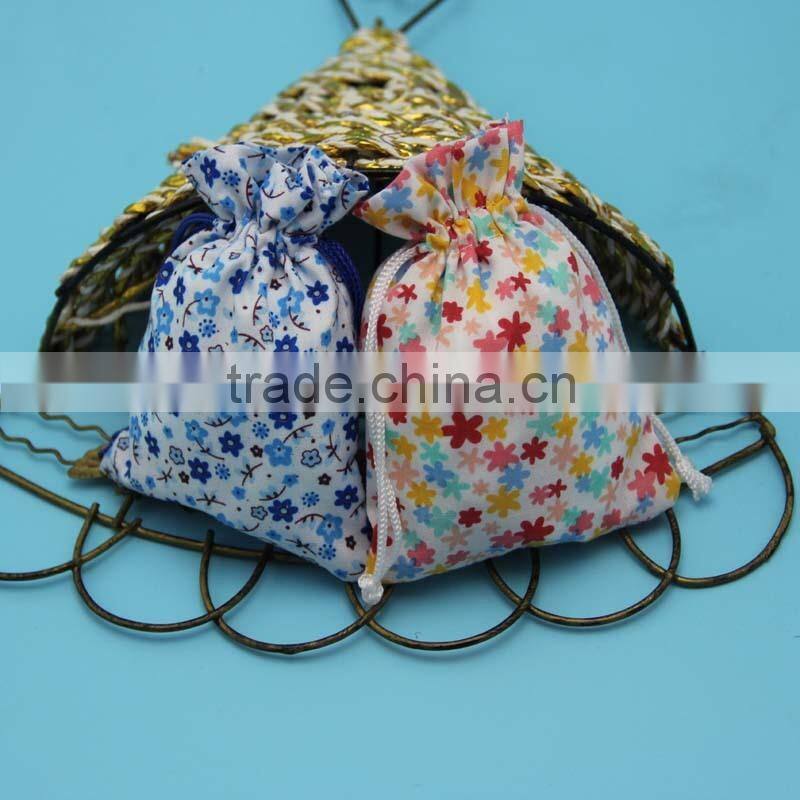 Organic small drawstring cotton gift bag exporter
