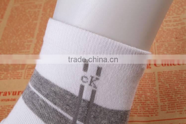 Custom UK Gentlemen Thin Ankle socks,Black and white color mens CK ankle socks