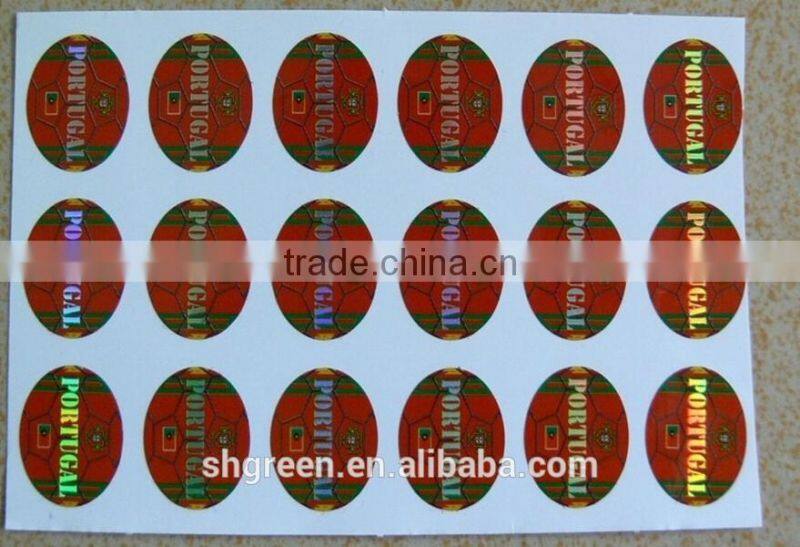 High sercurity anti-counterfeit laser printing hologram sticker with red basis