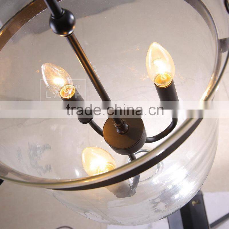 Iron Orb Floor Lamp Rustic Iron