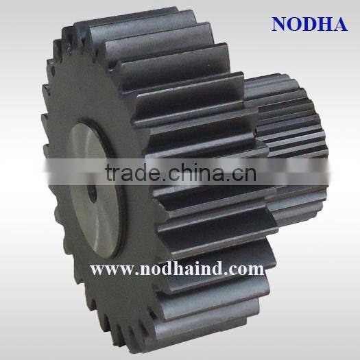 Black oxide spur gear, Double gear, customized gears, Mod 2.5/3/4-2