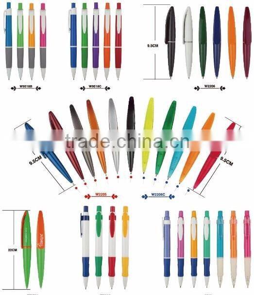 top sale advertising ballpoint pen with bright color tube
